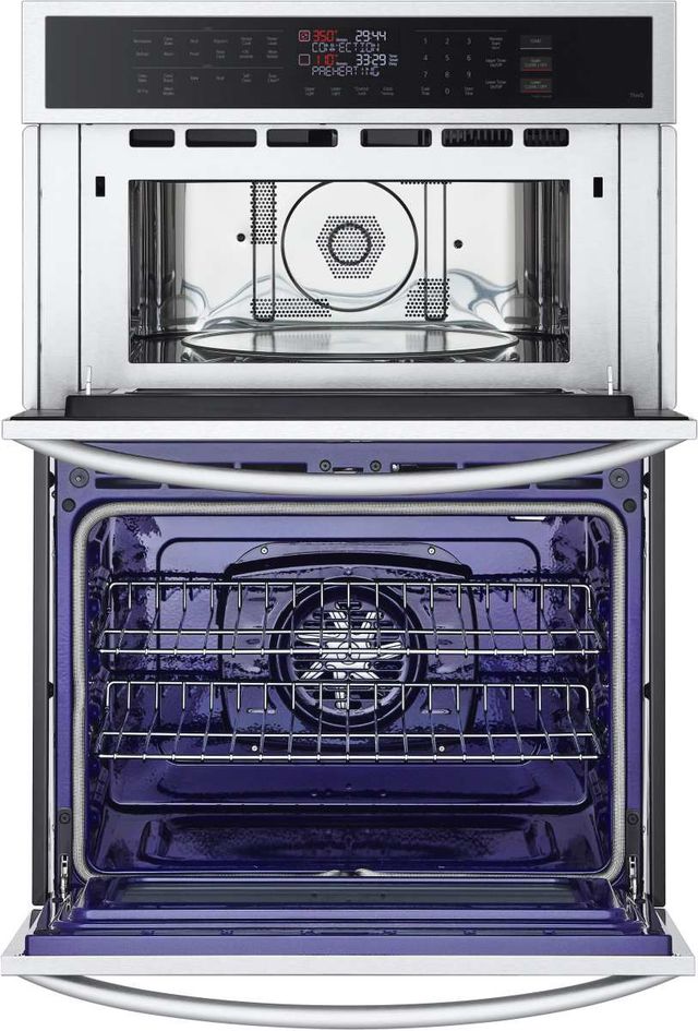 LG 30” PrintProof® Stainless Steel Oven/Micro Combo Electric Wall Oven-1