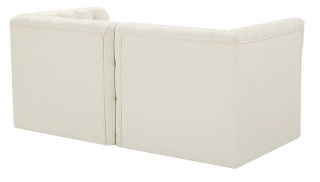 Meridian Furniture Tuft 2-Piece Cream 70" Velvet Modular Sofa-3