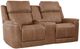 Corinthian Furniture Cason Peanut Power Reclining Loveseat with Power Headrest and Console-0