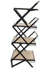 A & B Home Black/Natural Shelf-2