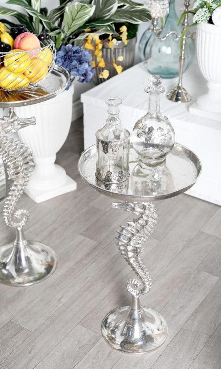 Deco Marche Silver 14" Side End Table-3