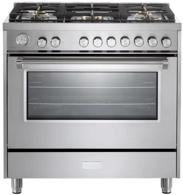 Verona® Ultima 36" Stainless Steel Pro Style Gas Range-0