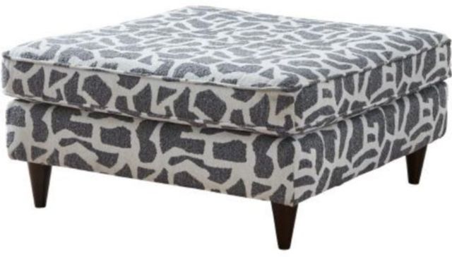 Fusion Furniture Scarborough Steel Lilypad Charcoal Cocktail Ottoman-0