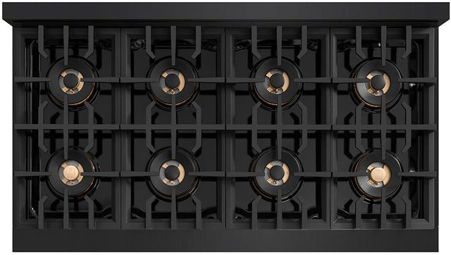ZLINE Classic Autograph Edition 48" Black Stainless Steel Gas Rangetop with Polished Gold Accents-1