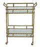 A & B Home Brass Antique Bar Cart -1