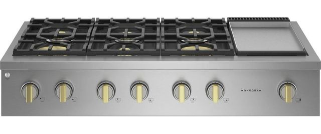 Monogram® Statement Collection 48" Stainless Steel Natural Gas Rangetop-0