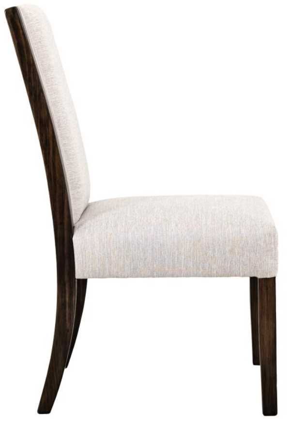 International Furniture Direct Raramuri Stained Dark/White Upholstered Dining Side Chair-1