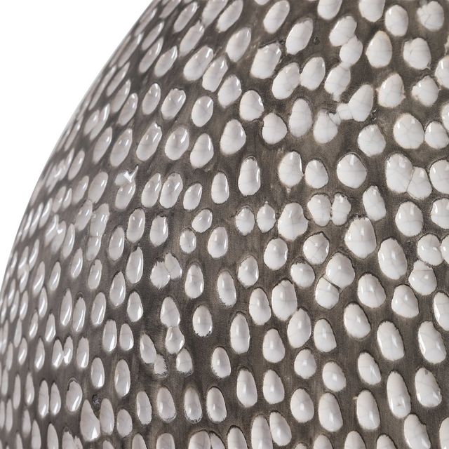 Uttermost® Cyprien Rustic Gray/Crackled Gloss White Table Lamp-3