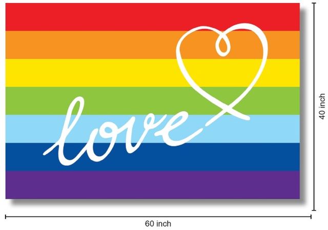Classy Living Vibrant Love Rainbow Wall Art-2