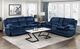 Homelegance® Goodland Blue Double Manual Reclining Sofa-1