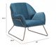 Zuo® Stanza Blue Arm Chair-4