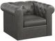 Century® Customizable Leather Classic Chesterfield Swivel Chair-1