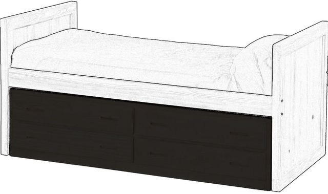 Crate Designs™ Furniture Espresso Finish Underbed Unit-0