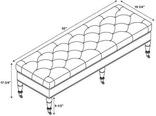 Linon Isabelle Blue Linen Bench-2
