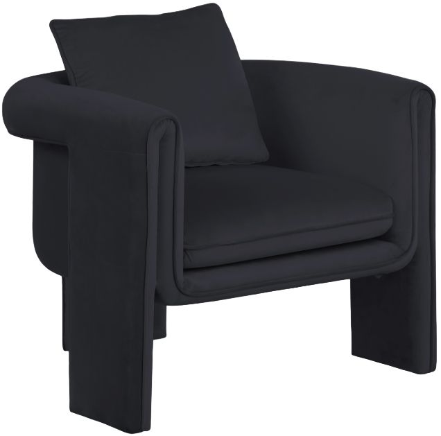 Meridian Furniture Sloan Black Velvet Accent Chair-0