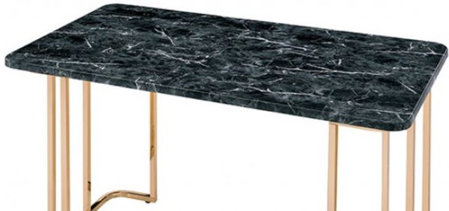 Furniture of America® Delphine Black/Gold Desk-2