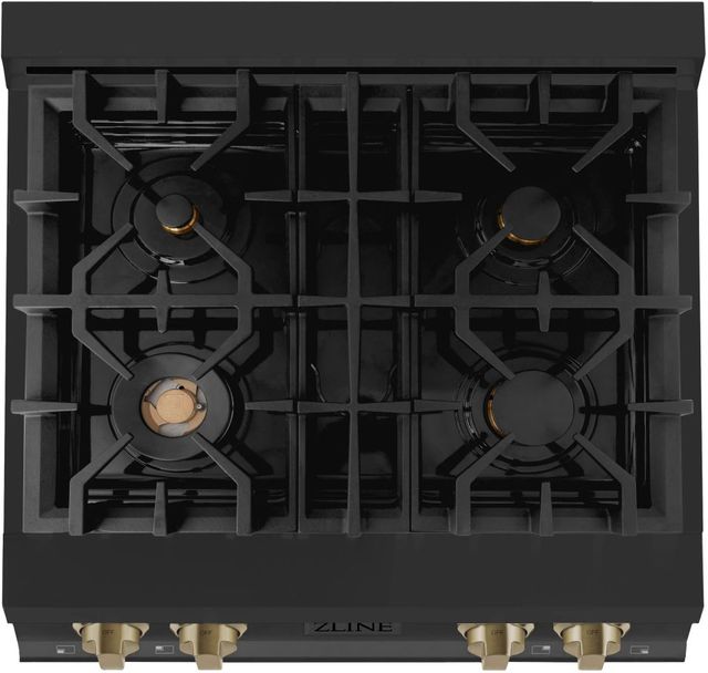 ZLINE Autograph Edition 30" Black Stainless Steel Gas Rangetop-2