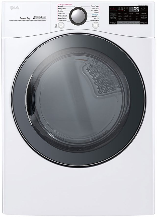 LG 7.4 Cu. Ft. White Front Load Gas Dryer