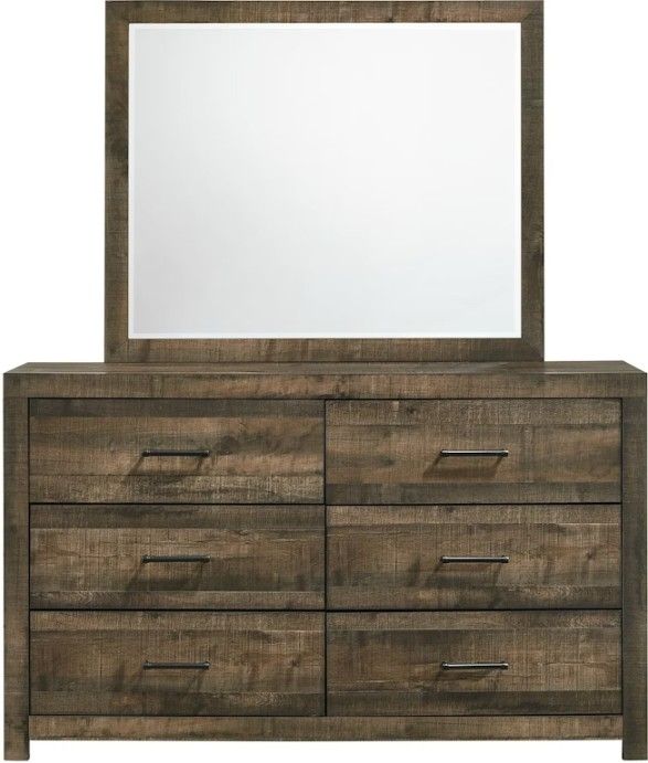 Elements International Bailey 4-Piece Warm Walnut Queen Panel Bedroom Set-3