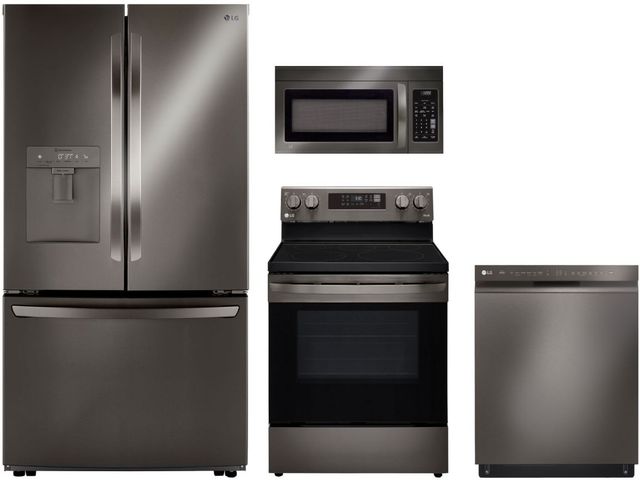 LG 4 Piece Black Stainless Steel Kitchen Package-0