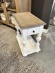 Riverside Furniture Jameson Pale Taupe Top Chairside Table with Antique White Base-1