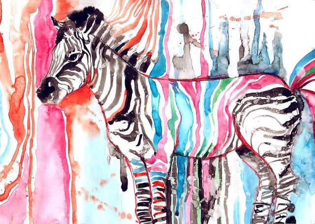 Classy Living Prismatic Safari Zebra Wall Art-0