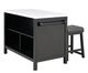 Furniture of America® Albergo 3-Piece Black Bar Table Set-0