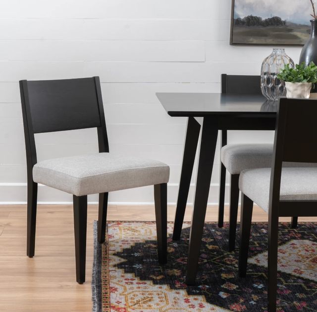 Powell® Cosgrove Black/Light Gray Upholstered Side Chair-1