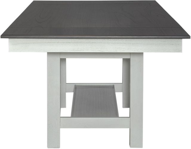 Liberty Furniture Brook Bay 7-Piece Carbon Gray/Textured White Optional Trestle Dining Table Set-3