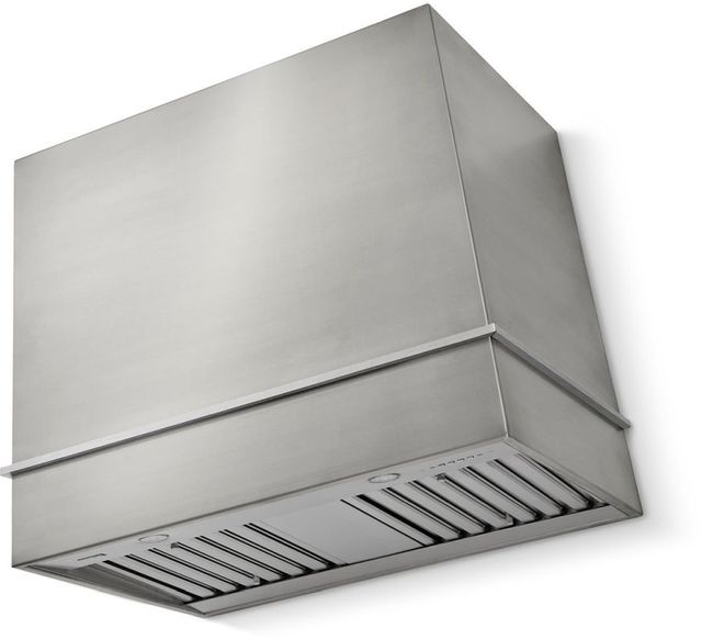 La Cornue Cornufé Loge 36" Stainless Steel Wall Mounted Range Hood with Satin Chrome Trim-0