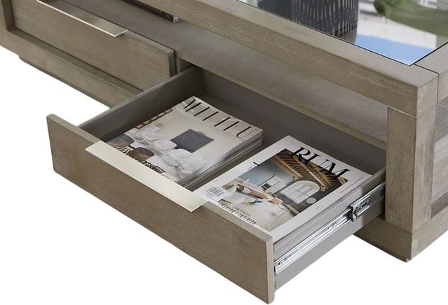 Modus Furniture Oxford Glass Top Coffee Table with Mineral Base-3