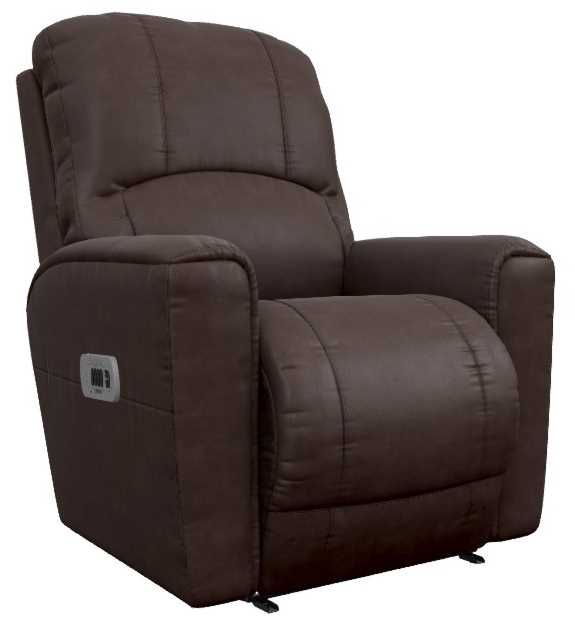 La-Z-Boy® Cassian Walnut Leather Power Wall Recliner with Headrest and Lumbar-0