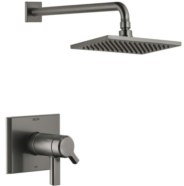 Delta Pivotal® TempAssure® 17T Series Lumicoat® Black Stainless H2Okinetic® Shower Trim-0