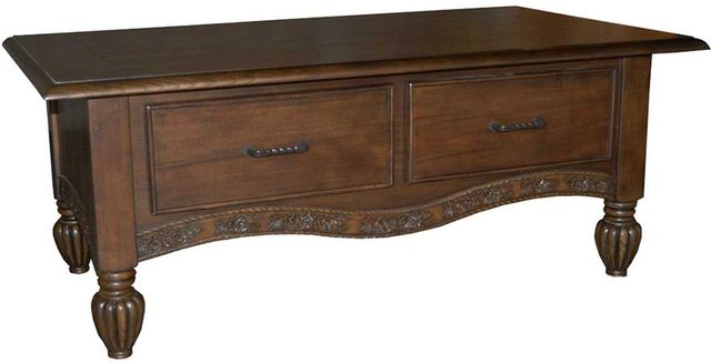 Marshfield Furniture Pine Creek Brown Rectangular Coffee Table-0