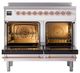 Ilve® Nostalgie II Noblesse 40'' Custom RAL Color Pro Style Induction Range with Copper Trim-1