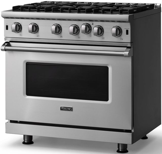 Viking® 5 Series 36" Stainless Steel Pro Style Liquid Propane Gas Range-2