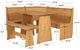 Linon Willow 3-Piece Natural Corner Nook Set-2