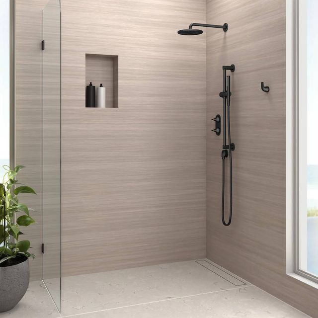 DXV Modulus Matte Black 2-Handle Thermostatic Valve Trim Only-1