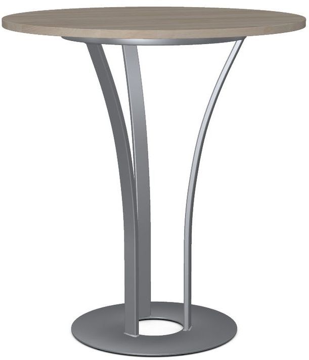 Amisco Customizable Dalia Thermo Fused Laminate Bar Table with Metal Turnip Base-0