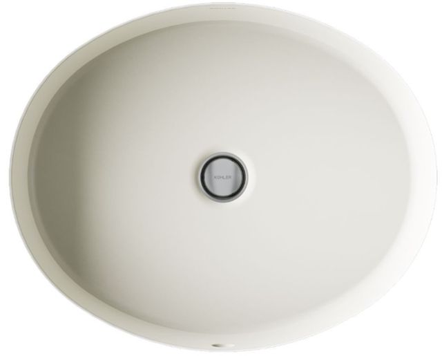 Kohler Verticyl® Biscuit 19.25" Oval Undermount Bathroom Sink-1