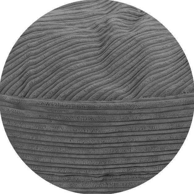 CordaRoy's® Dark Gray Nest Terry Corduroy Queen Bean Bag Cover with Pillow-0