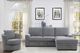 Homelegance® Morelia 2-Piece Gray Right Arm Facing Sectional with Pull-out Bed and Hidden Storage -1