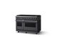 Viking® 5 Series 48" Cast Black Pro Style Dual Fuel (NG) Range with Polished Chrome Trim-2