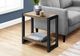 Monarch Specialties Inc. Taupe 22" Accent Table with Black Frame -2