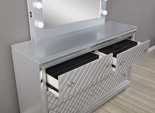 Furniture of America® Belleterre Silver Dresser-2