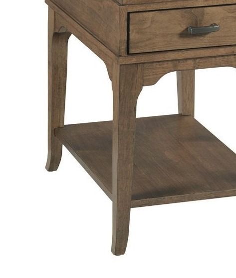 Creek Side Customs Nicolette Brown Rectangular Chairside Table-1