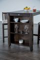 Furniture of America® Lescles 3-Piece Dark Cherry/Gray Counter Set-2