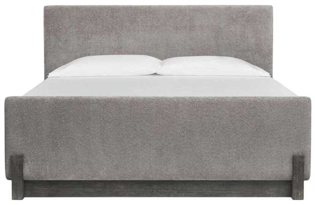 Magnussen Home® Kinsley Black Heron/Oslo Pewter Queen Upholstered Panel Bed-1