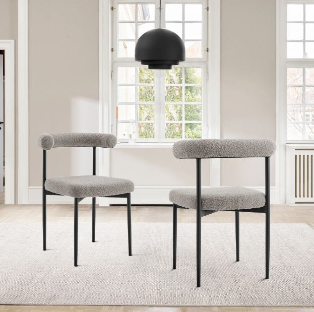 Armen Living Shannon 2-Piece Thundercloud Gray Dining Chair Set-1