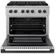 ZLINE Marino 36" Stainless Steel Pro Style Dual Fuel Range with Matte Black Accents-1